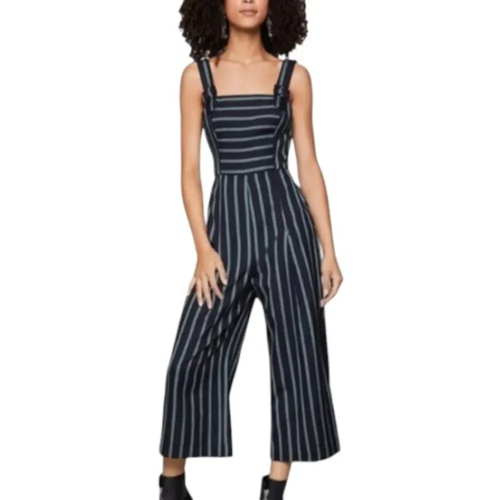 BCBGeneration Navy Buckle Strap Jumpsuit Size 10